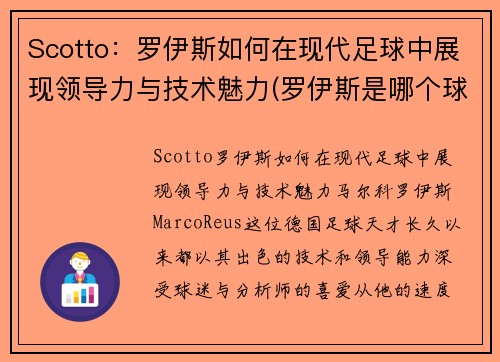 Scotto：罗伊斯如何在现代足球中展现领导力与技术魅力(罗伊斯是哪个球队)